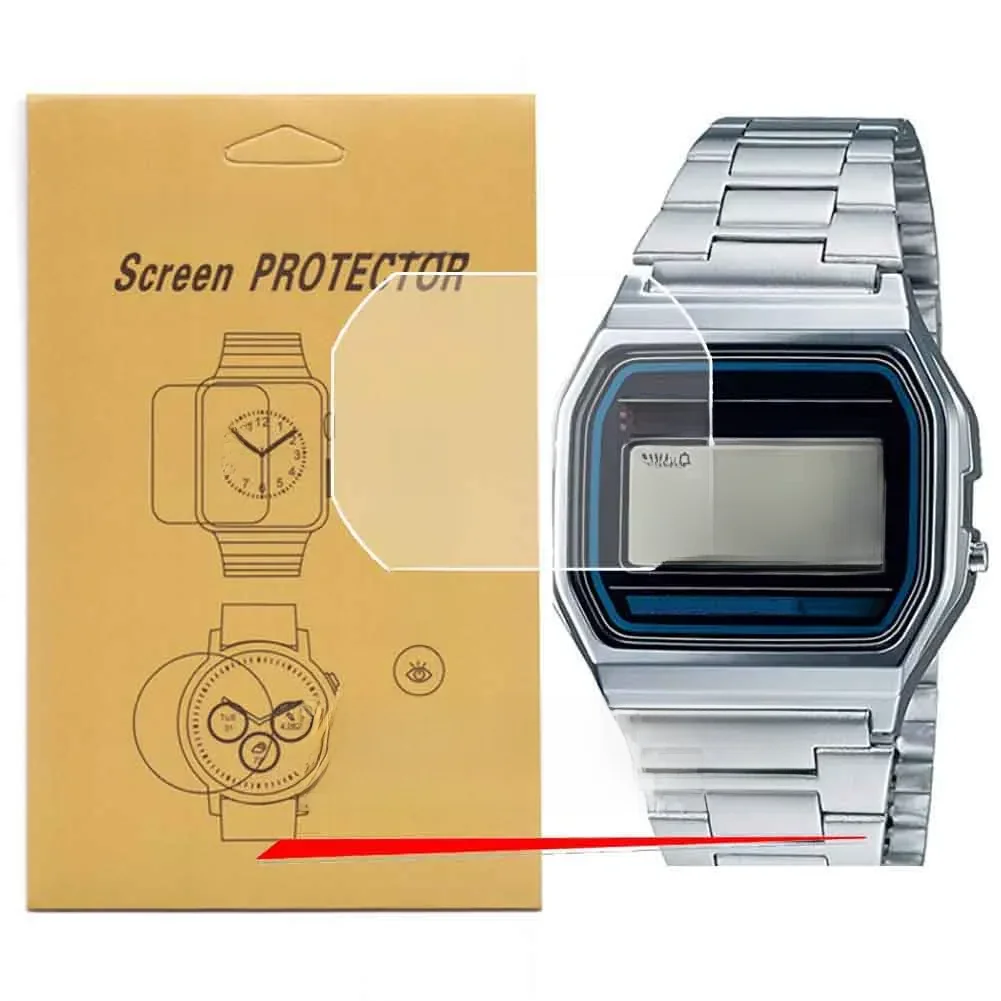 Protecteur pour A168, A158WEA-1JF,A159, F-91AE-1200 W-800 A700 GBD-200 GBX-100 DW-5600, Nano Film TPU transparent antidéflagrant, 1 à 3 pièces