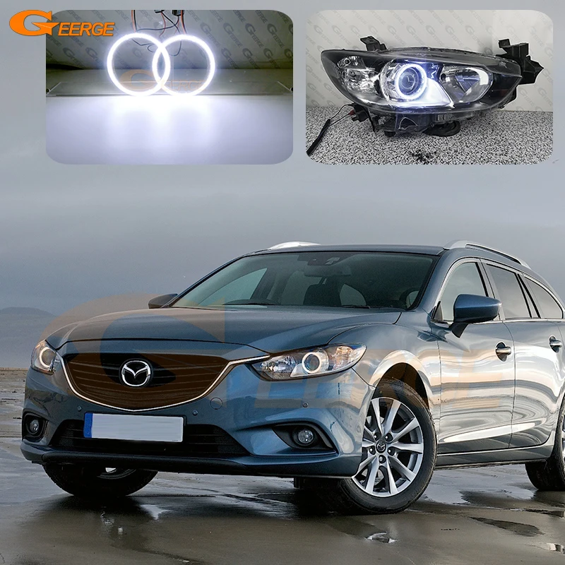 

For Mazda 6 Atenza Mazda6 GJ GL 2014 2015 2016 2017 Ultra Bright COB Led Angel Eyes Kit Halo Rings Car Accessories