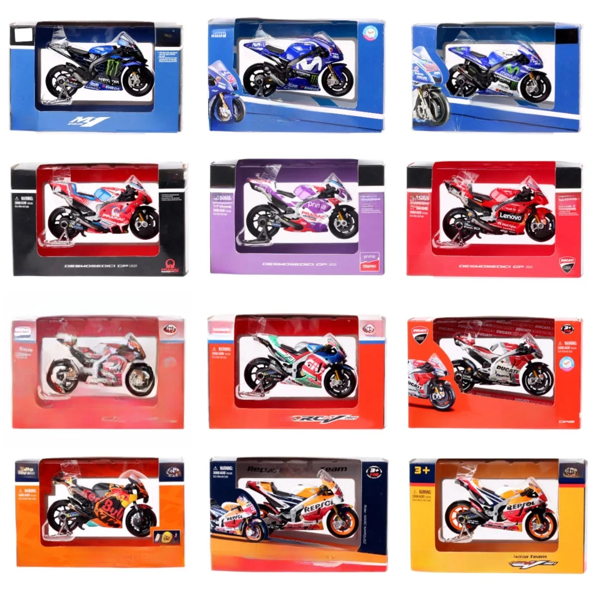 AliExpress 1/18 Maisto KTM RC16 Redbull Ducati GP21 GP22 GP23 GASGAS Honda RC213V Repsol Yamaha YZR-M1GP Racing Motorcycle Model Bike Moto