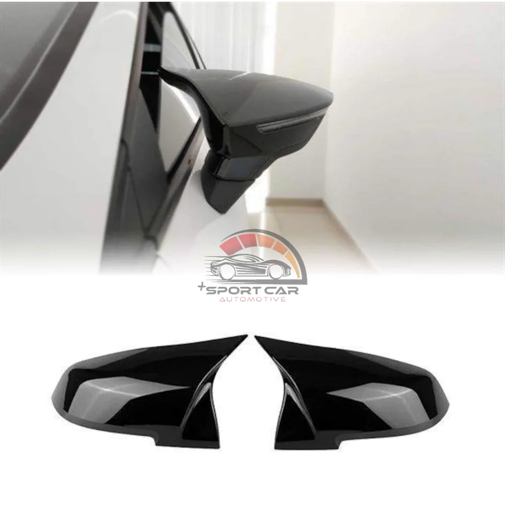 For Seat Leon 5F/MK3 HB 5D 2012-2019 Piano Black Side Mirror Cover 2 Pcs Sports Modified Brand Model Car Accessory Ornamental Equipment