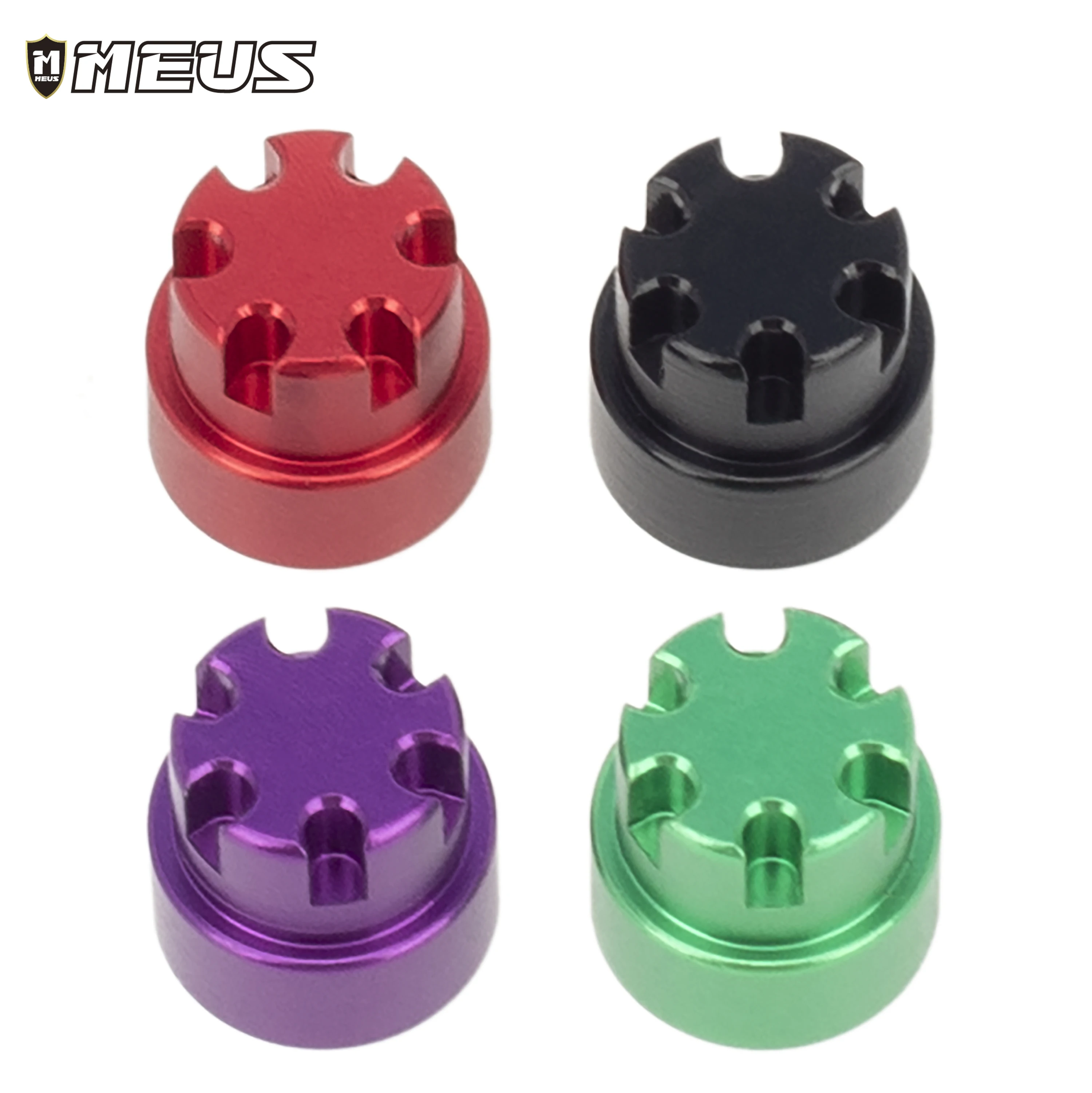 MEUS 4PCS M2 Wheel Nuts Cap Locking Hubs Hex Nuts Cap Upgrade Parts for Axial SCX24 Deadbolt JLU Gladiator Bronco RC Crawler Car