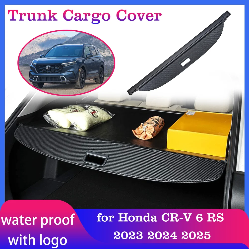 

Car Trunk Cargo Cover for Honda CR-V CRV 6 RS Hybrid 2023 2024 2025 Luggage Rear Boot Tray Security Shielding Shade Accessories