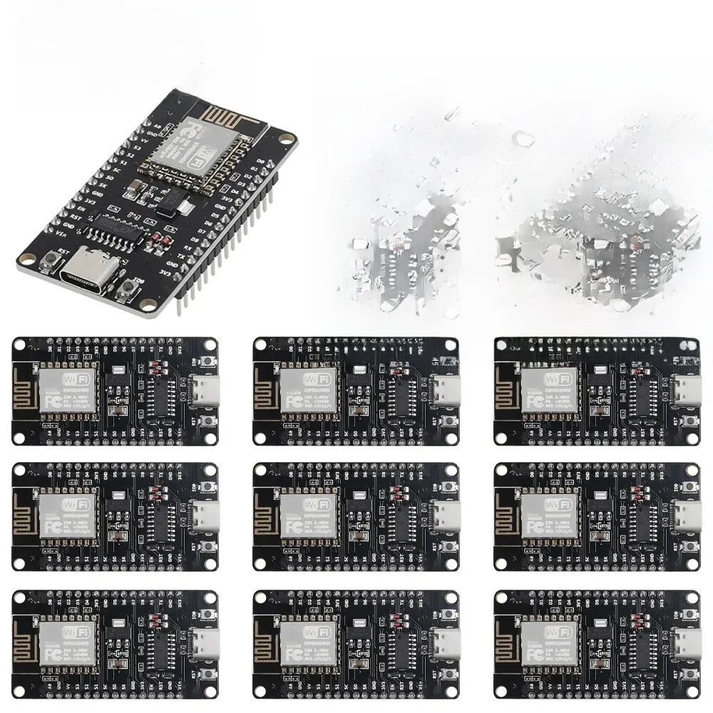 1-10 sztuk NodeMCU V3 ESP8266 ESP-12E płytka rozwojowa WIFI CH340G kwadratowa tablica pin lutowniczy interfejs Micro USB — zdjęcie produktu 7