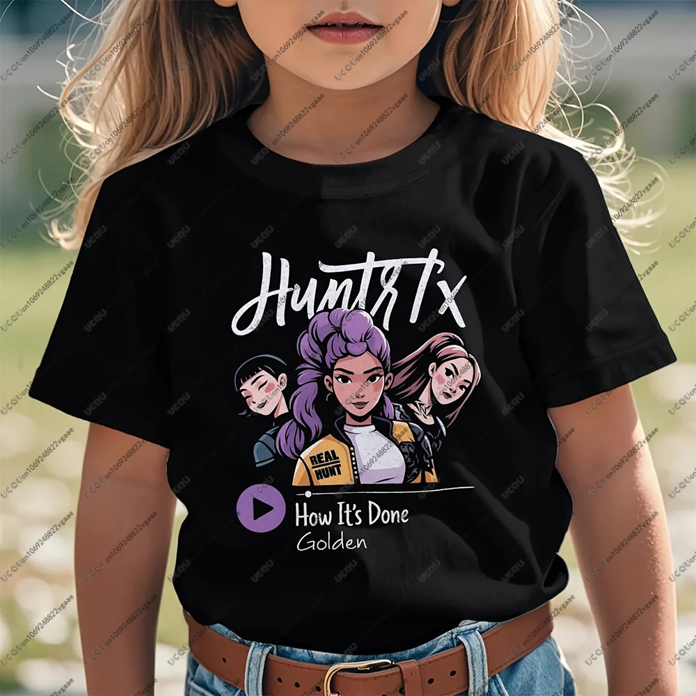 

Girls Kids T Shirt Child Youth Clothes Cotton Casual Top Gift K-KPop D-Demon Tee H-Hunters Sweatshirt Summer Cotton Y2k Outdoor
