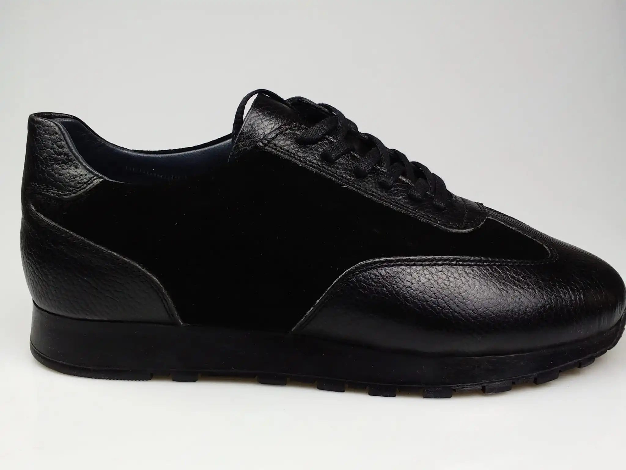 Male Black Orthopedic Real Leather Ultra Comfortable Casual Shoes