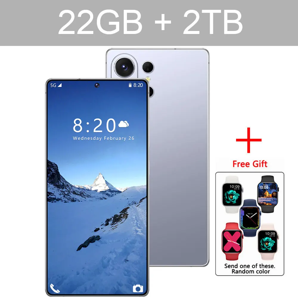 K-Touch New C27 Ultra Smartphone Android 15 5G 7.3 HD Mobile Phones 22GB 2TB 7800mAh Octa Core Cell Phone Unlock Dual SIM 16+48MP Camera handy telefone