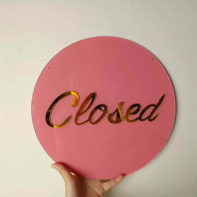 Imagem -05 - Double Layer Open Closed Acrylic Sign Sinal da Loja Personalizado Boutique Salão Loja Aberto