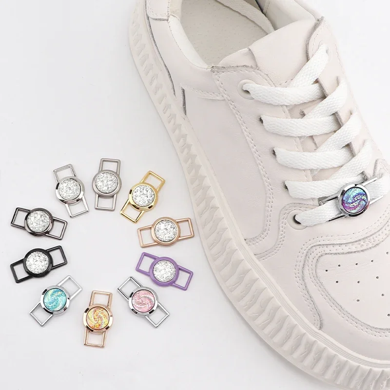 Gem Diamond Shoe Charms Lacets Charms Boucle en métal Lacet Luxe Nébuleuse Décorations Baskets pour AF1 Kits Chaussures Accessoires