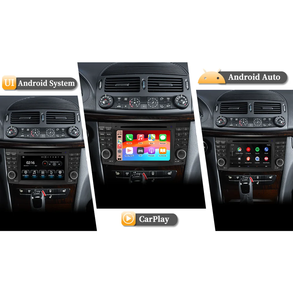 

Car Radio Player For Mercedes Benz E-class W211 E200 E220 E300 E350 E240 E270 E280 CLS CLASS W219 Android Auto Carplay Gps DVD