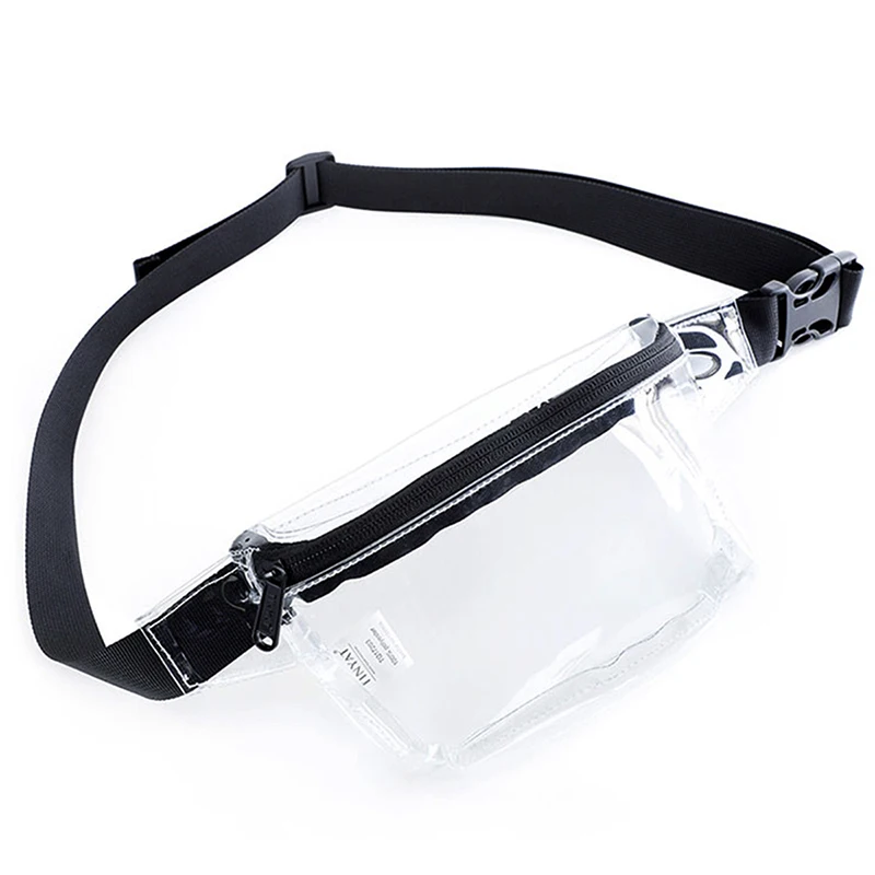 TINYAT Summer PVC Clear Waist bag waterproof Jelly belt bag for girl walk dog bag transparent casual fanny pack