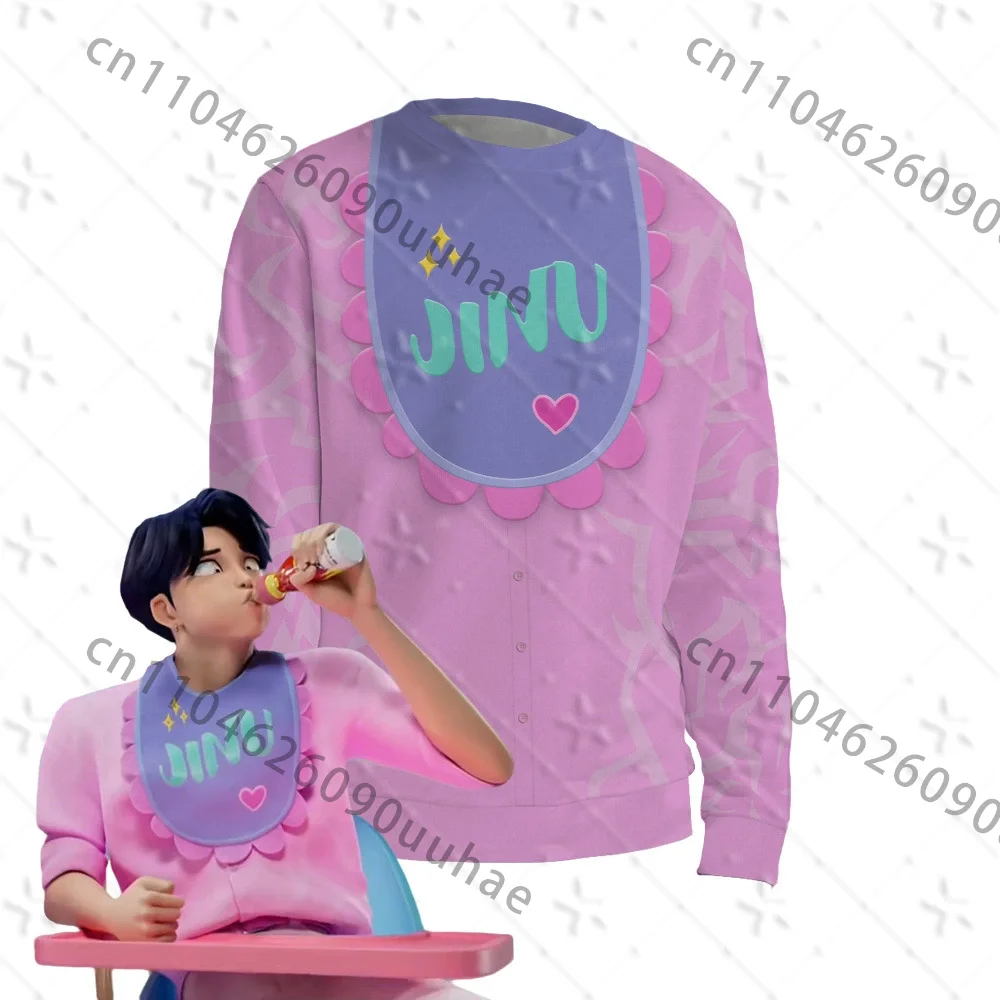 

2025 Fashion KPop Demon Hunters Saja Boys Print Hoodie Casual Hoodies Fall Winter Long Sleeve Crew-Neck Hoodies Huntrix Fans