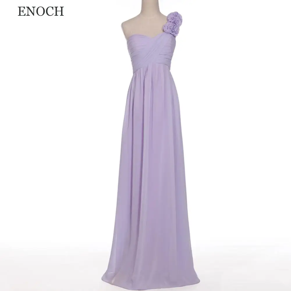 Enoch Moderne Sweetheart Chiffon Bruidsmeisje Jurken Mouwloze Backless Met Bloemen Party Jurken Custom Made Vestidos De Gala