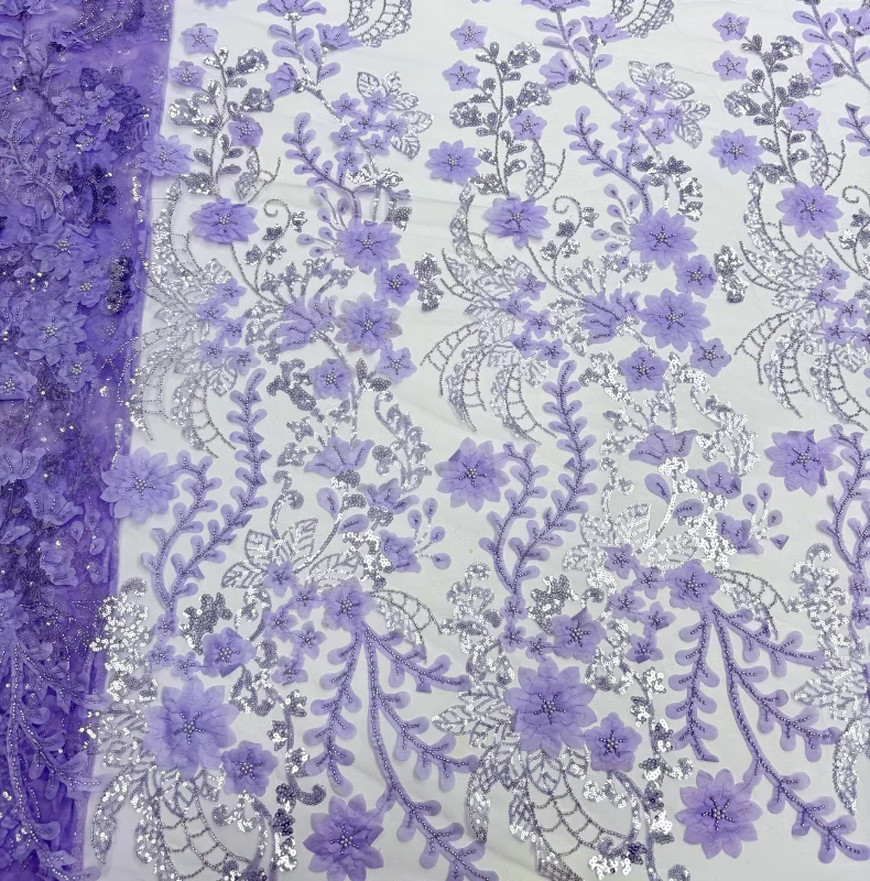 

Тюлевая кружевная ткань, африканская вышивка, бисер, 3D блестящая сетчатая ткань с блестками для свадебного платья, праздничное платье, украшение «сделай сам», 5 ярдов
