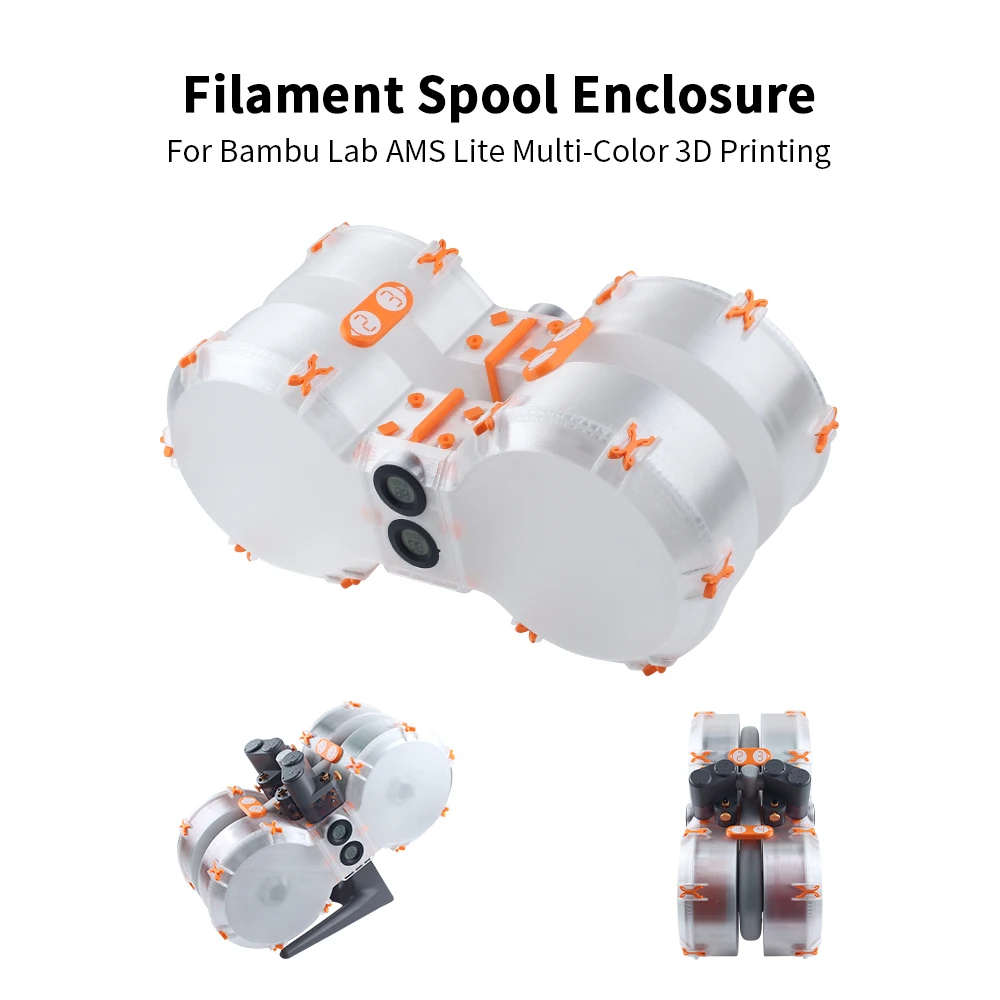 

Upgraded Filament Spool Enclosure For Bambu Lab AMS Lite Multi-Color 3D Printing Beautiful Filament Spool Enclosure