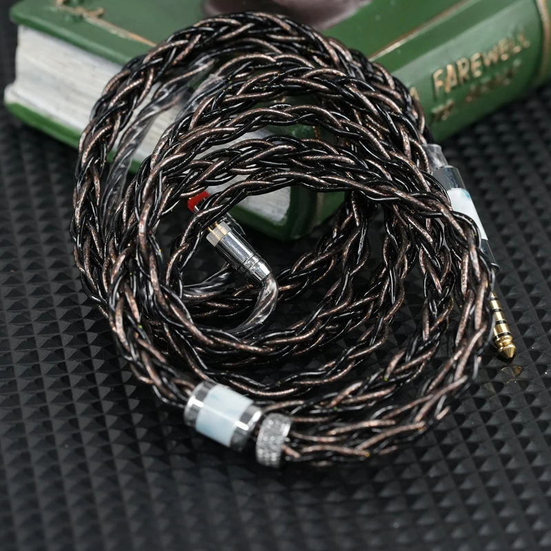 GY HiFi-195 Snail Man، الكتاب الهزلي سوبر 8-Core ترقية IEM كابل 3.5/4.4 ملم / راحة 2PIN/N5005 لـ CKLVX CK2V IEM 1DD + 4BA #5