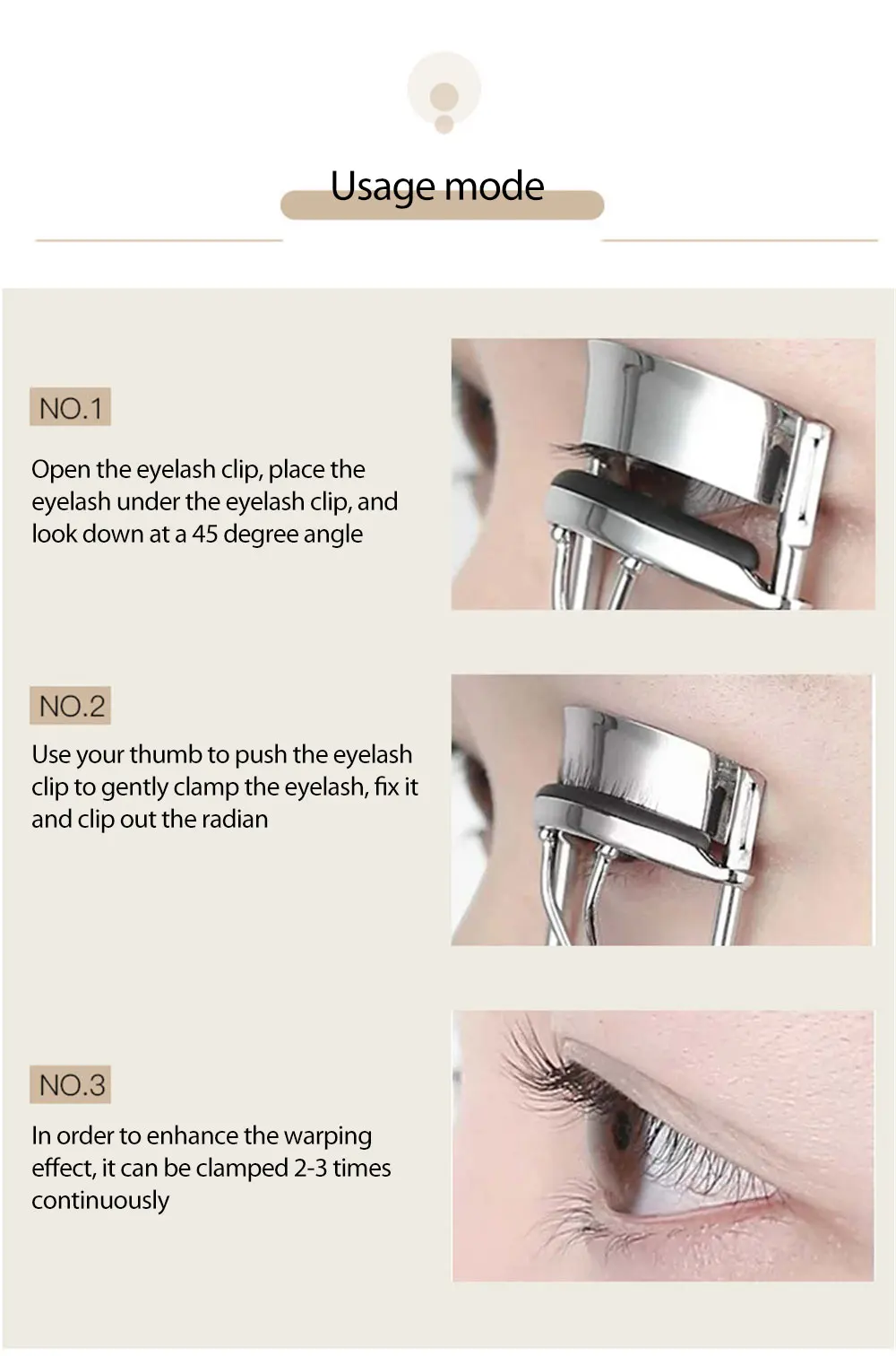 1PC Eyelash Curler Professional Eyes Makeup Beauty Tools Lash Nature Curl Style Cute Eyelash Width Handle Curl Lashed Curlers