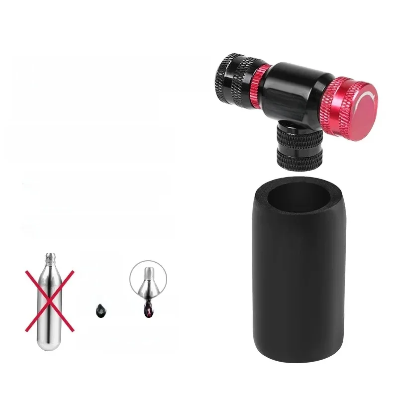 AliExpress NONE ESLNF Mini Bicycle CO2 Pump Portable Tire Inflator For Schrader Presta Adapter MTB Road Bike Aluminum Alloy Automatic Pum