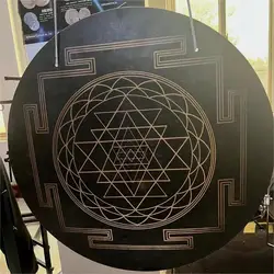 Arborea Sound Healing Gongs-Customized Sri Yantra Black Wind Gong 18