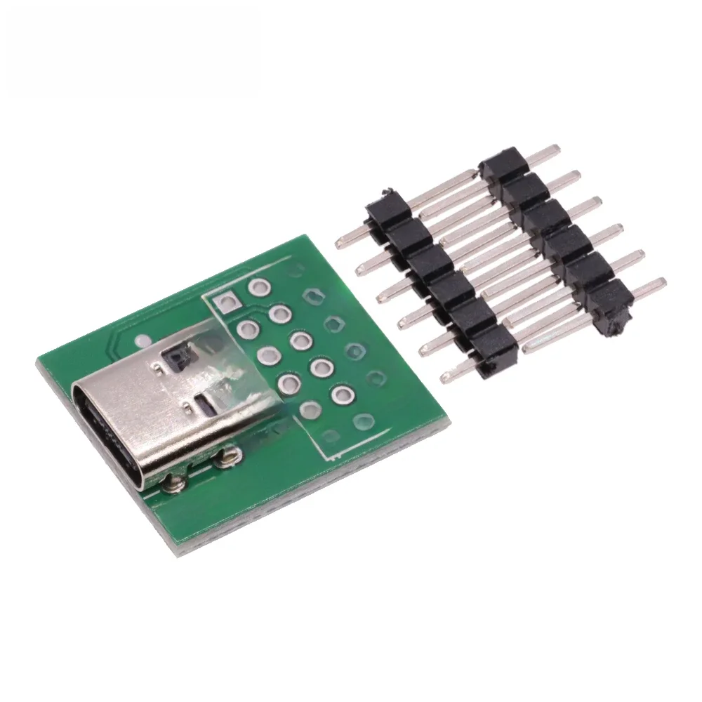 1 szt. USB TYPE-C do DIP złącze PCB tablica testowa tablica lutownicza żeński adapter złącza Dip Pin — zdjęcie 2