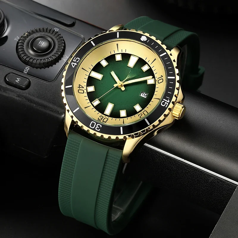 Mode neue Uhren für Männer multifunktion ale leuchtende Datum Quarz Armbanduhr Mann Uhr Freizeit