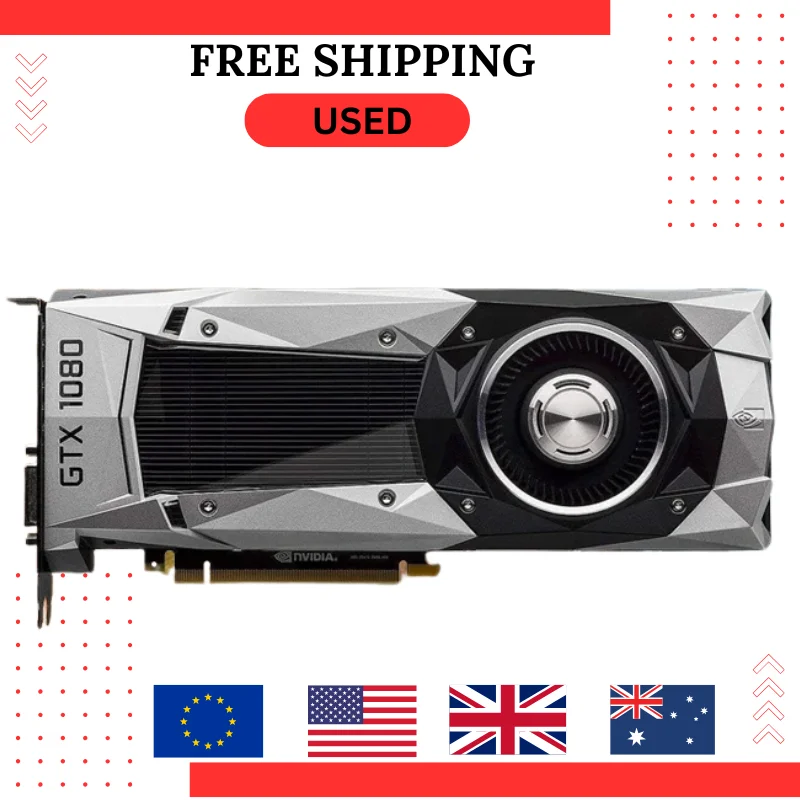 Б/У Почти Nvidia GeForce GTX 1080 GTX 1080Ti 8 ГБ FE Founders Edition GDDR5X Видеокарта Настольный ПК Компьютерная игра