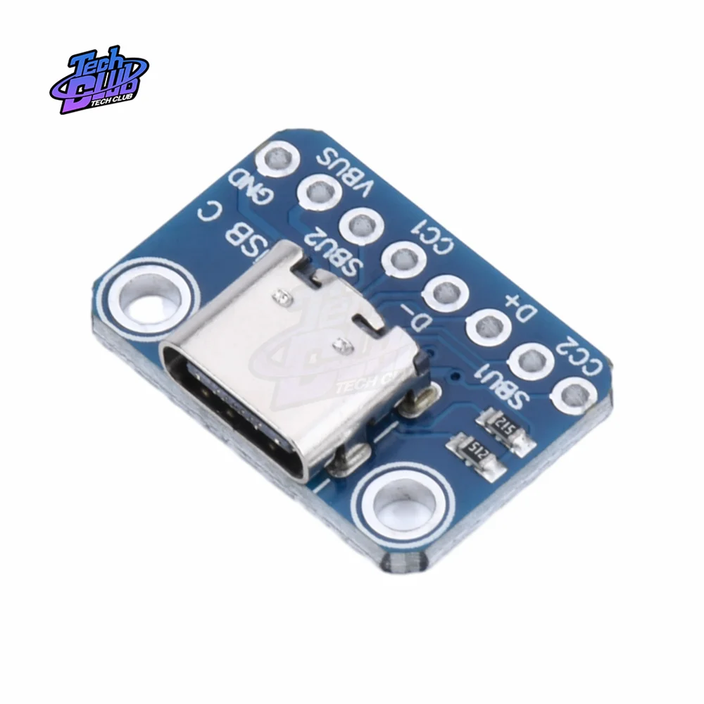 TYPE-C Female Test Board Connector USB3.1 16P to 2.54 High Current Power Adapter Board Module Power Supply Accessries