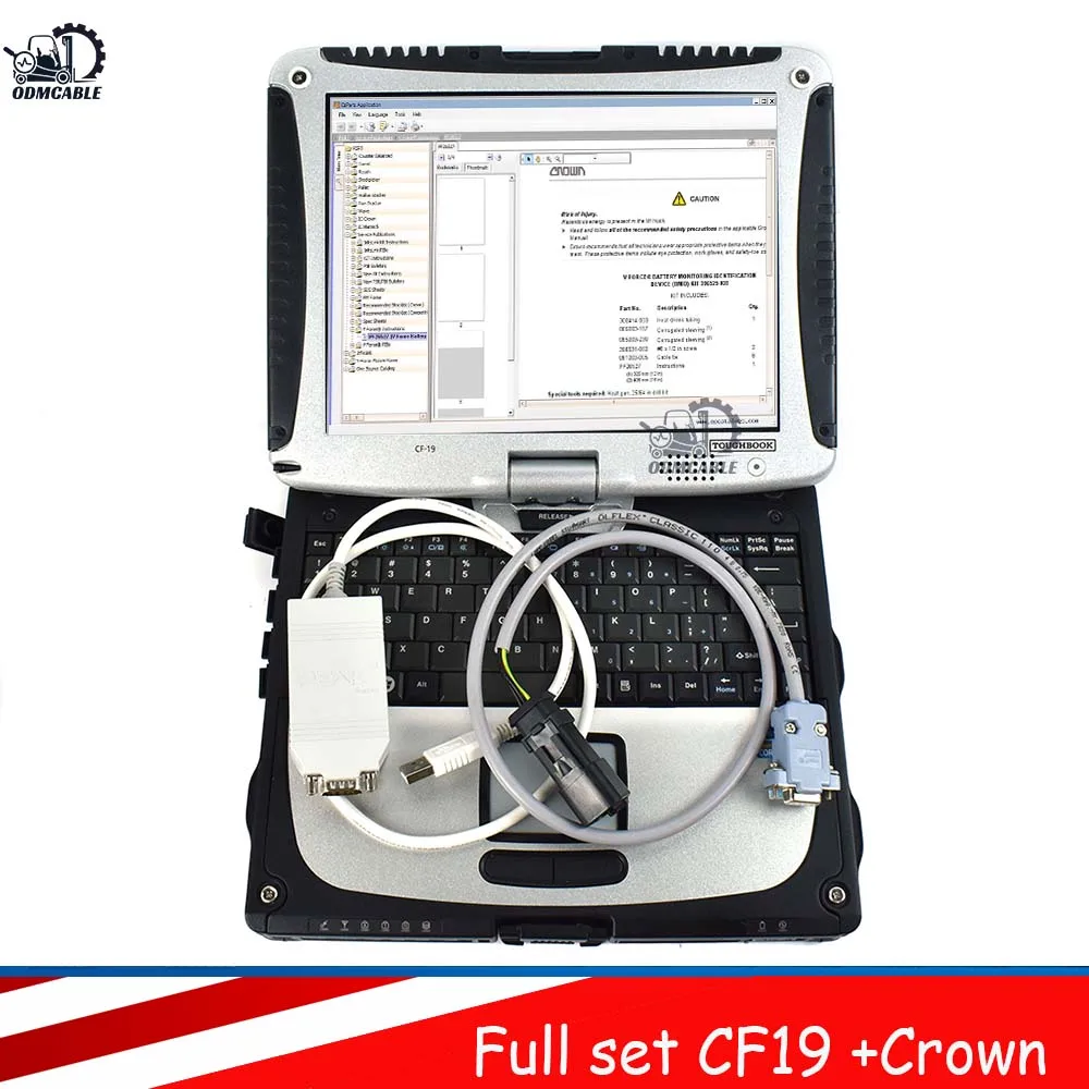 

2023 Auto Forklift For crown RCAN -USB CAN Interface for crown forklift diagnostic tool+CF19 laptop repair manual