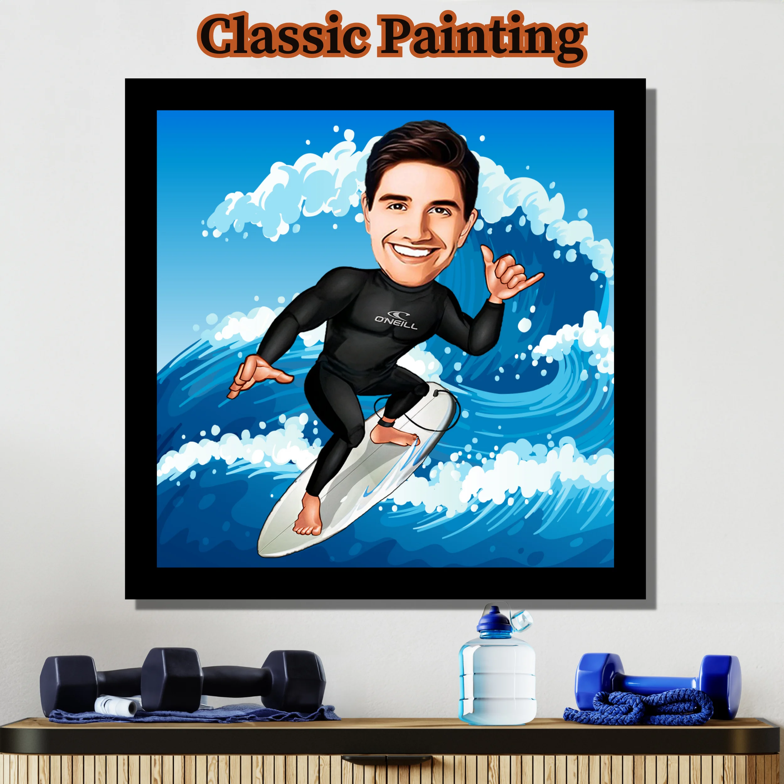 Custom Portrait From Cartoon Effect Photo 3D Personalized Printed Wooden Customized Cartoon Drawing Friend Family Gift