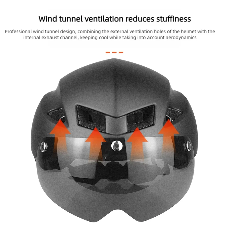 225G Fahrradhelm Herren Ciclismo Road Mtb Mountainbike Lronman Triathlon TT Helm Objektivbrille Ausrüstungsfähigkeit – Detail 1