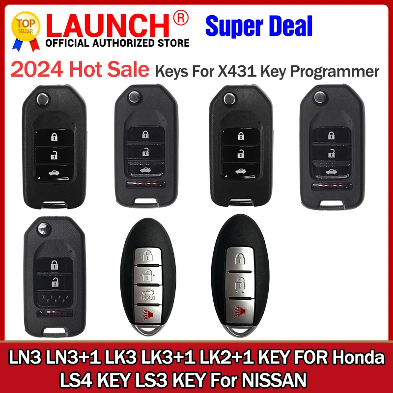 LAUNCH Keys LN3 LN3+1 LK3 LK3+1 LK2+1 For Honda LS4 LS3 For Nissan works for X431 KEY PROGRAMMER