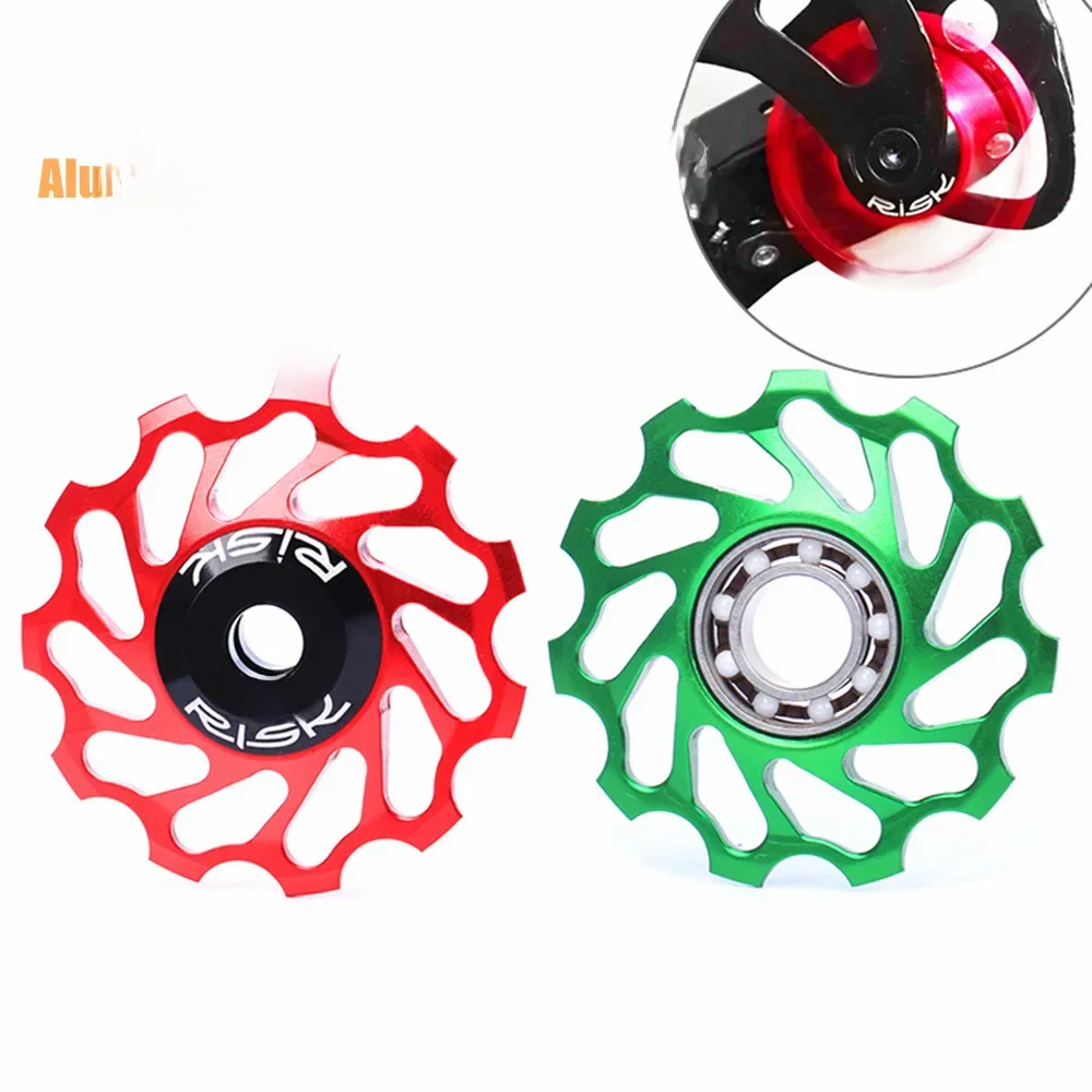 AliExpress RISK Alloy Ceramic Bearings Bicycle Rear Derailleur Jockey Wheel MTB Road Bike Ultralight Guide