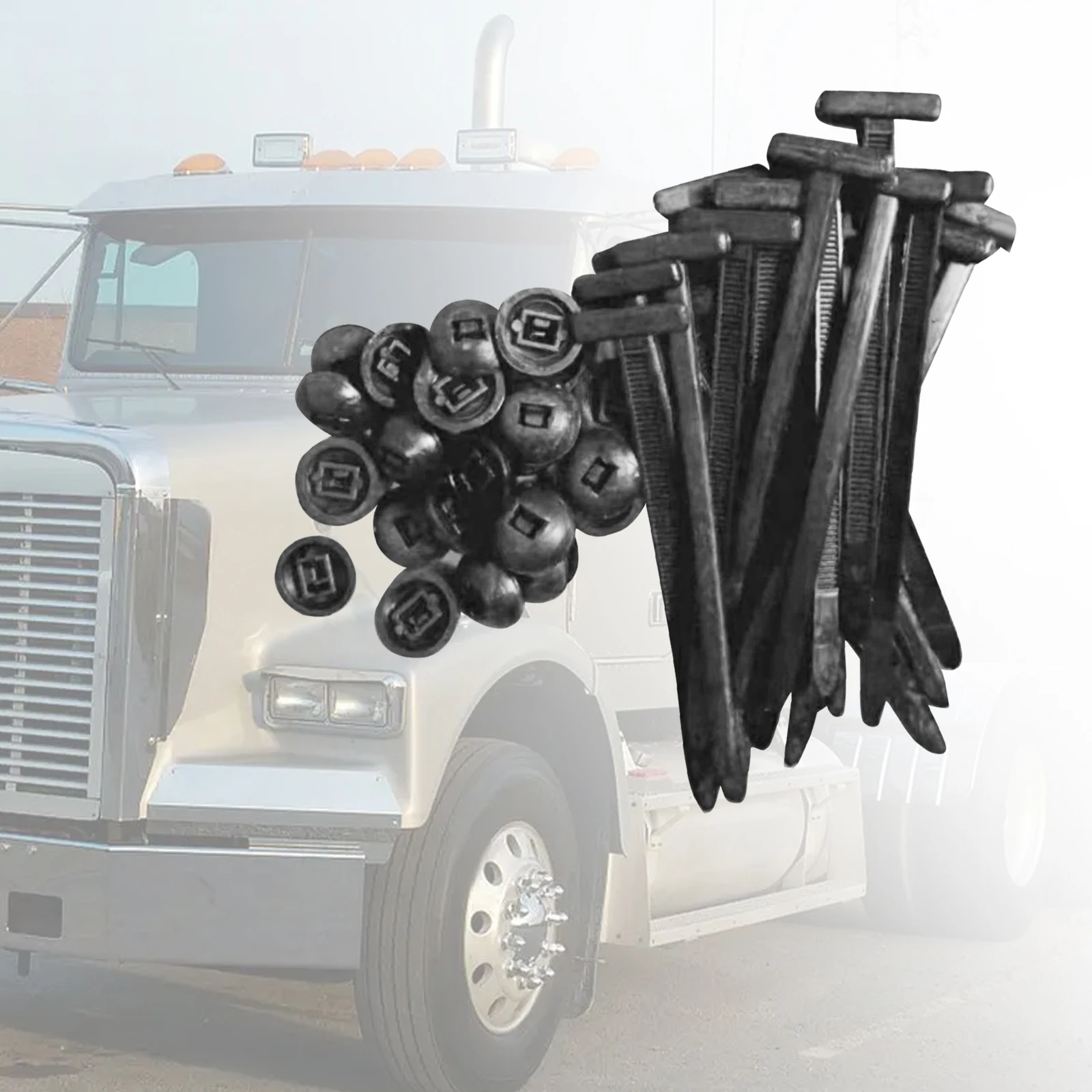 50/100 Buah Pembungkus Dasi Kawat Ritsleting Kabel Nilon untuk Gesper Dasi Kabel Mobil Tempat Dasi Ritsleting Pengunci Otomatis Tugas Berat dengan Pengencang Pin