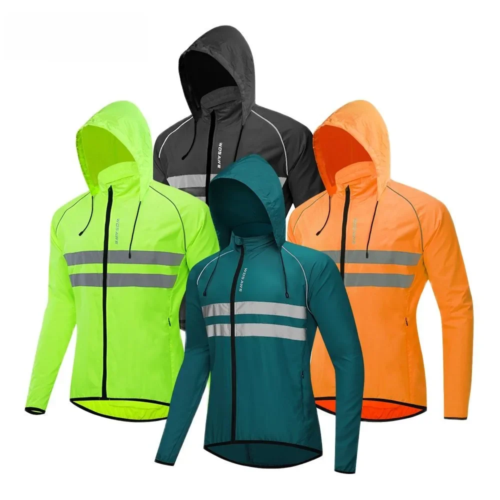 AliExpress WOSAWE Reflective Running Jackets Hooded Windproof Water Rain Repellent Cycling Windbreaker Coat