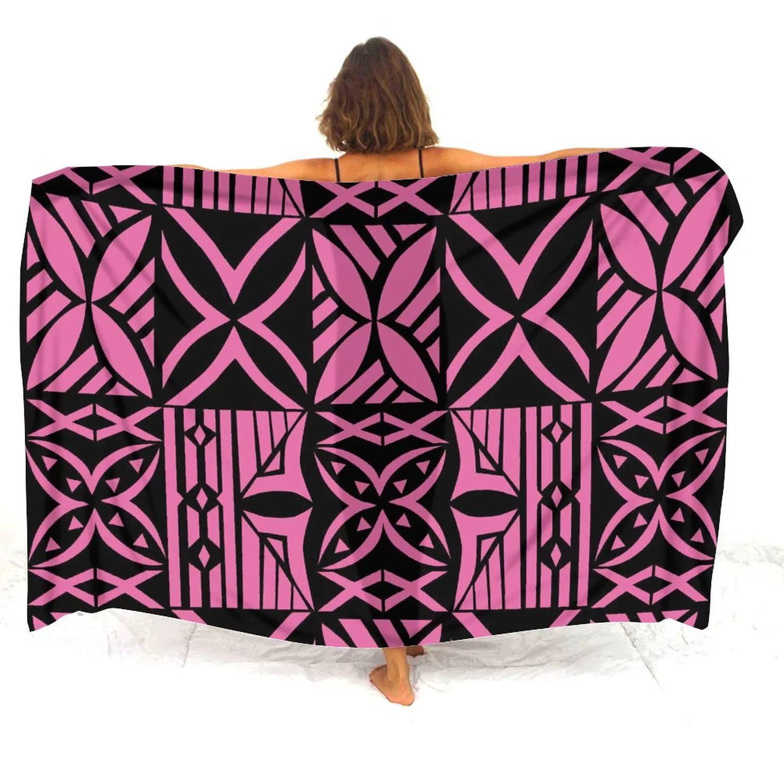 One piece bohemian style sports beach towel comfortable beach wear towel Polynesian Samoan tribal Samoan totem tattoo sarong
