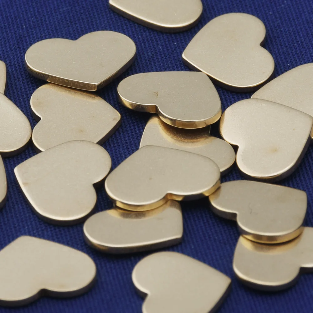 

7⁄16"*3/8"(11*8mm) tibetara® Brass Heart Washer Stamping Blanks FANTASTIC SHINE,18 Gauges,Heart Charm Pendant,20pcs/lot-10126450