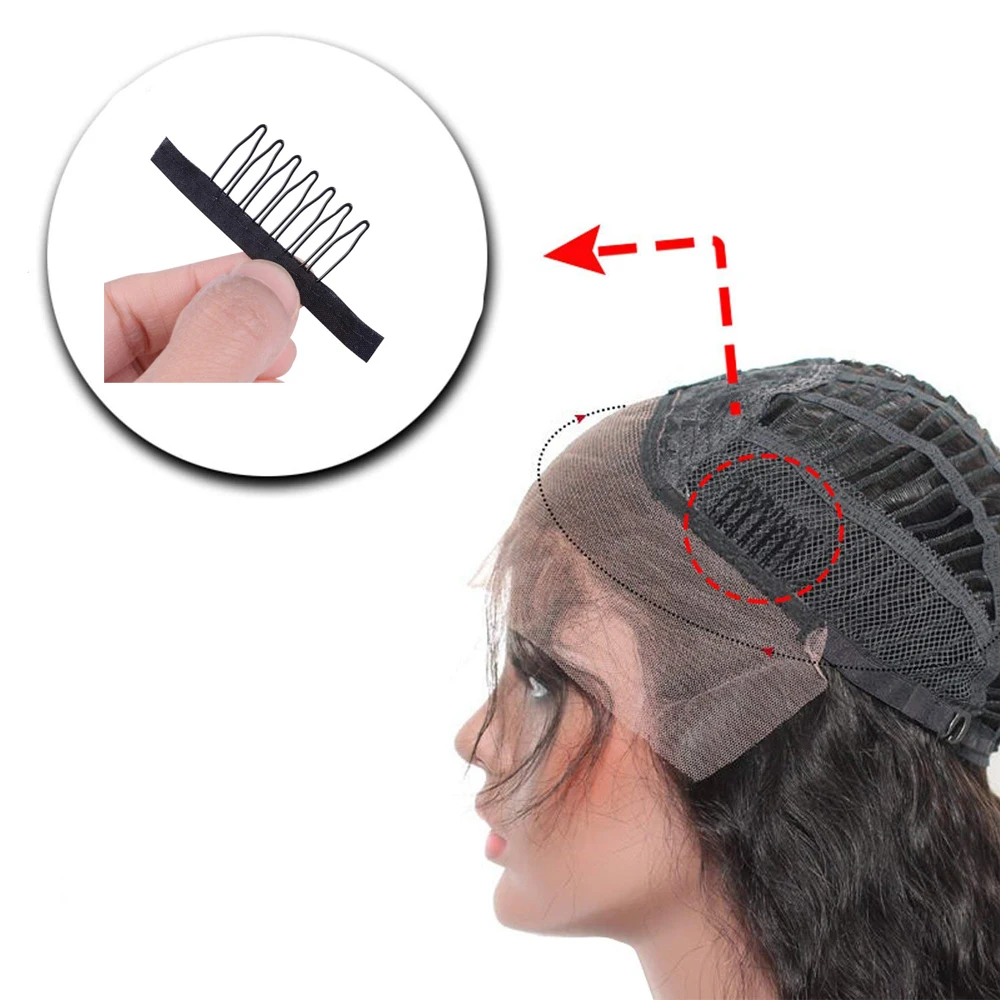 Pack of 24 Wigs Wig Clips with Tooth Comb Wig Combs Wig Comb for Wigs and Wig Cap