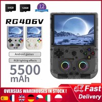 RG406V Handheld Game Console 4’’ IPS Touch Screen Android 13 Unisoc T820 64-bit Game Player 5500mAh RGB lighting
