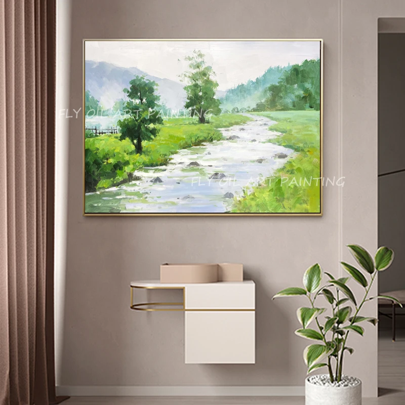 

Large Size Landscape Scenery Beautiful Artwork Picture 100% Handpainted oil painting for office living room as a gift