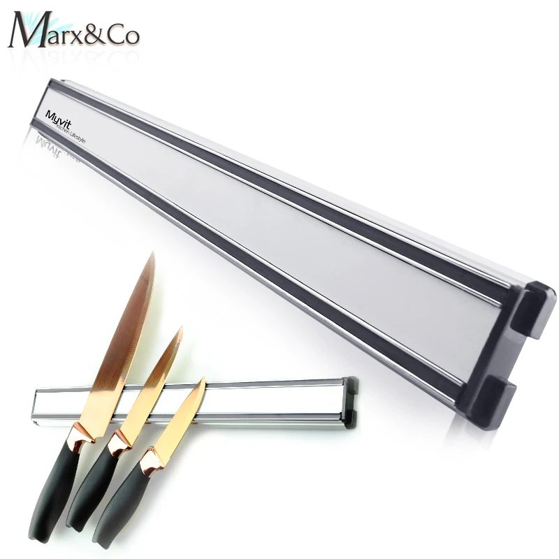 Magnetic knife Holder 14 Inch Kitchen Knife Stand Bar Strip Wall Magnet Block Aluminum For Knives Storage Cooking Accessories