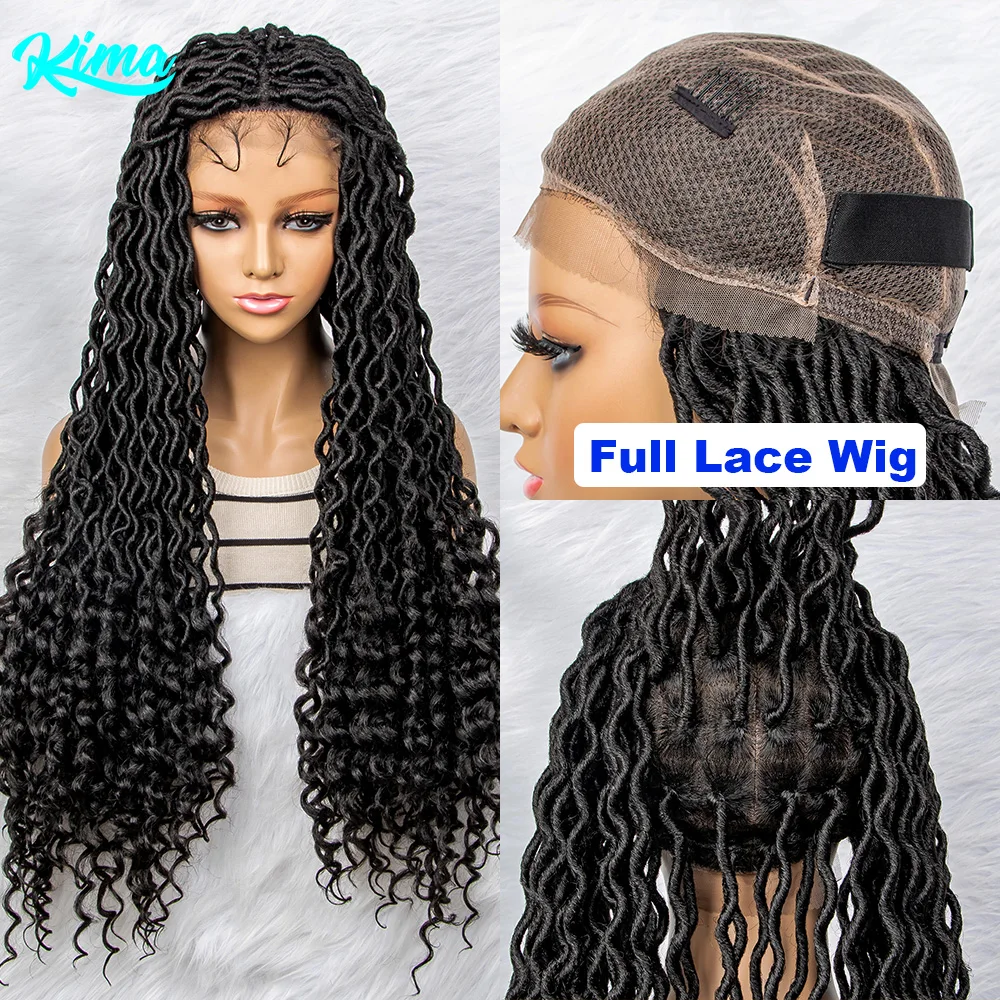 

Synthetic Lace Front Wig Braided Wigs Braid African With Baby Hair Braided Full Lace Dreadlocks Wigs