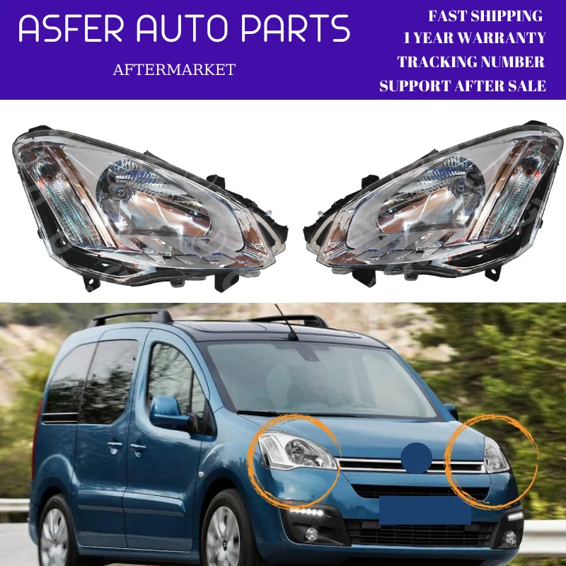 Headlight And Signal With Electric Motor Led For Cıtroen Berlingo 2012 After Left Right Oem 9677201980 9677202080