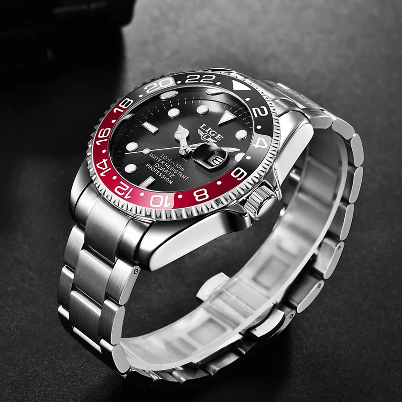 LIGE Mode Quarz Uhr für Männer Datum Uhr Sport Wasserdichte Uhren Männer Luminous Armbanduhr Luxus Relogio Masculino + box