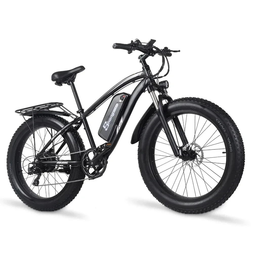 Mountain Bike elétrico para homens, Fat Tire Ebike, bicicleta adulta, bateria de lítio, 26 na E-bike, 48V, 1000W, 17AH, MX02S, 2024