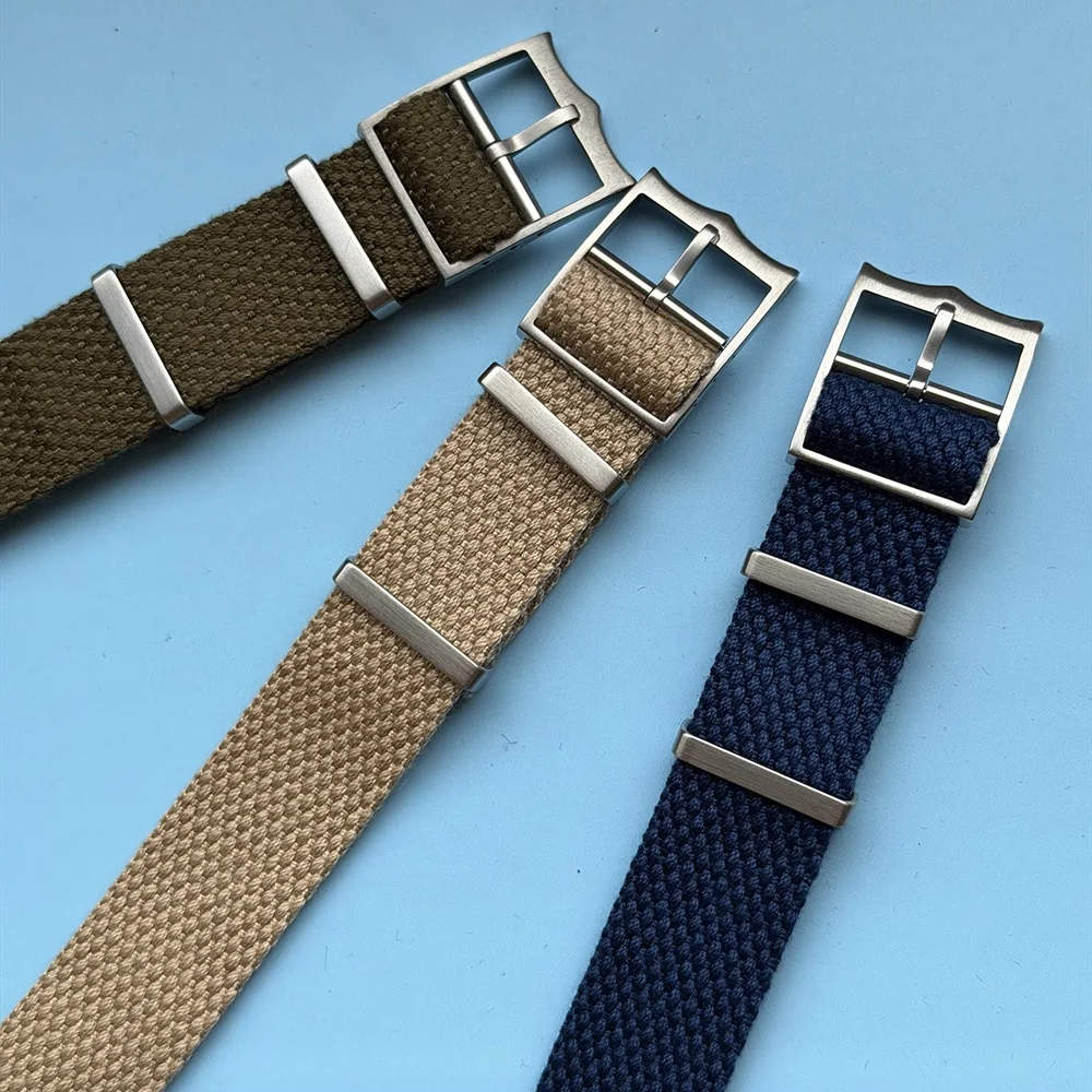 Nueva Correa de Reloj de Nylon Tejido en Tres Colores, Correa de Reloj de Nylon de 20 mm, Accesorios para Correas de Reloj Militares