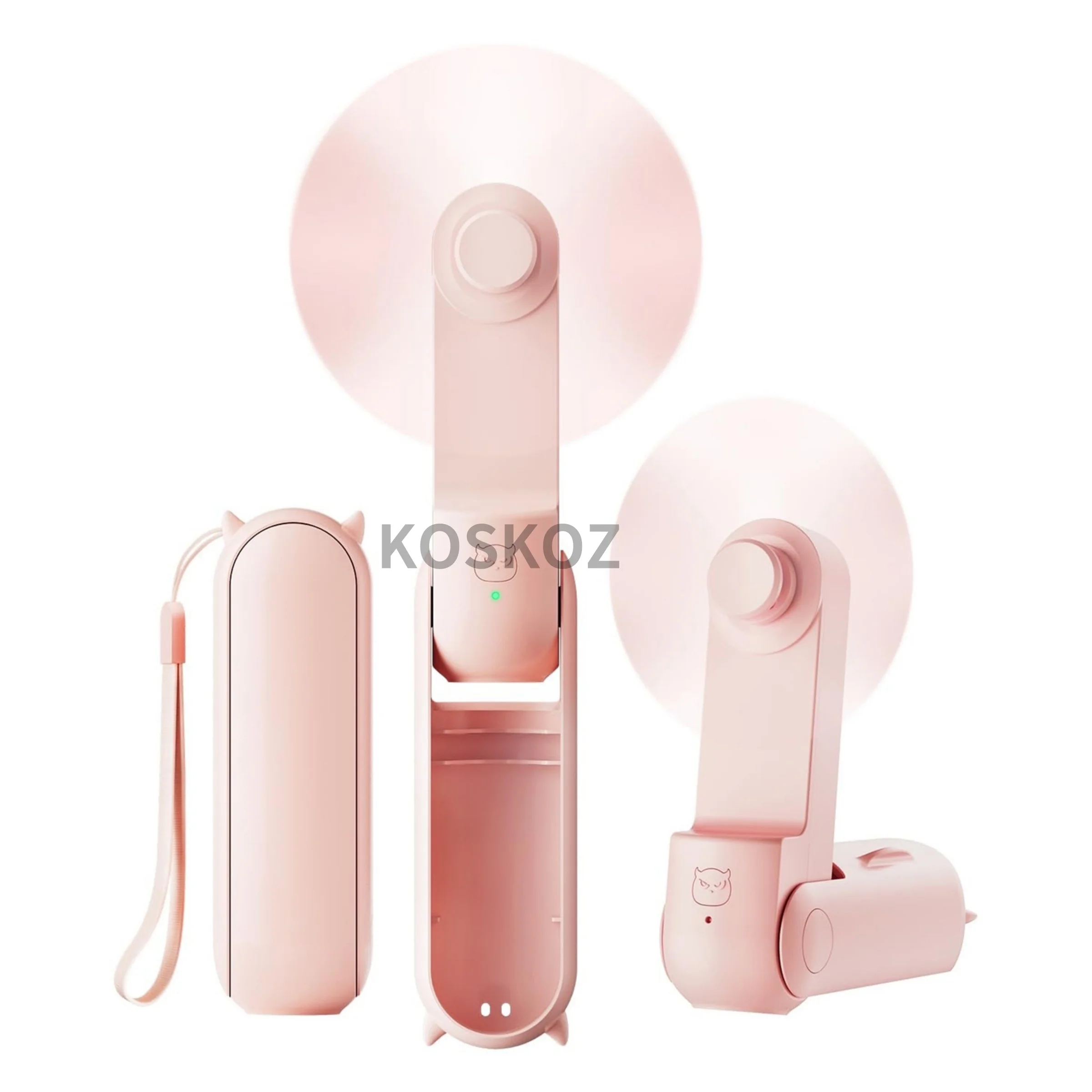 Портативный ручной вентилятор, мини-складные дорожные вентиляторы 3 в 1 с блоком питания, карманный дизайн, перезаряжаемый через USB, летние подарки для женщин