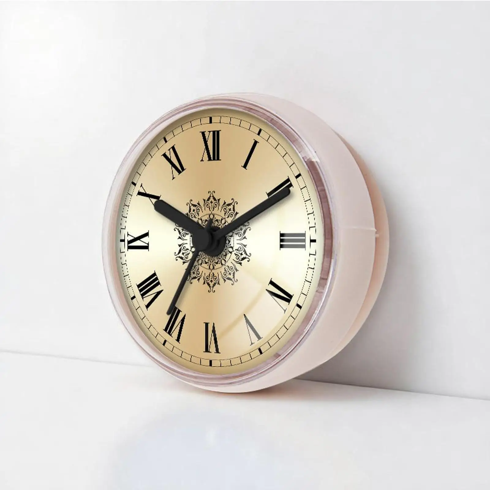 Waterproof Clock with Suction Cup Silent Analog Wall Timer Easy Read for Bathroom Shower Kitchen Washroom Accessories