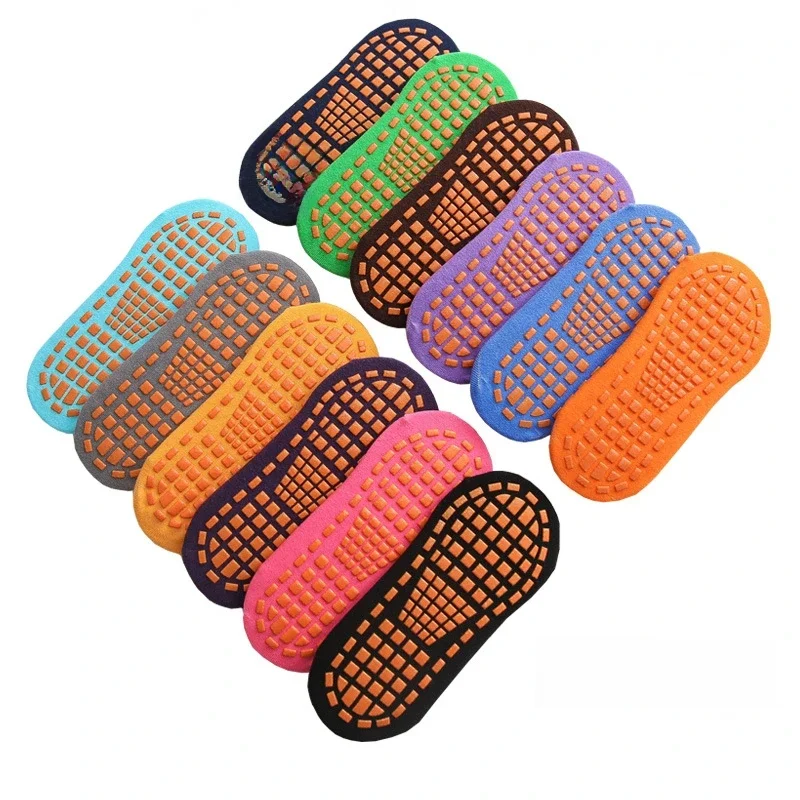 10 paires enfants adultes chaussettes antidérapantes Parent-enfant Trampoline chaussette coton enfants chaussettes sport garçons filles extérieur bébé chaussettes