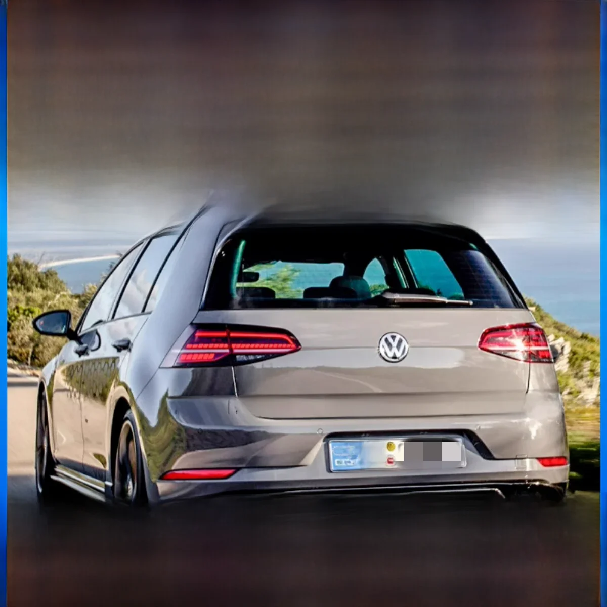 Verspreider Voor Volkswagen Golf 7 / 7.5 Vii Mk7/7.5 Gti R Serie Hatchback Pre-Vervangende Achterbumper Diffuser - afbeelding 2