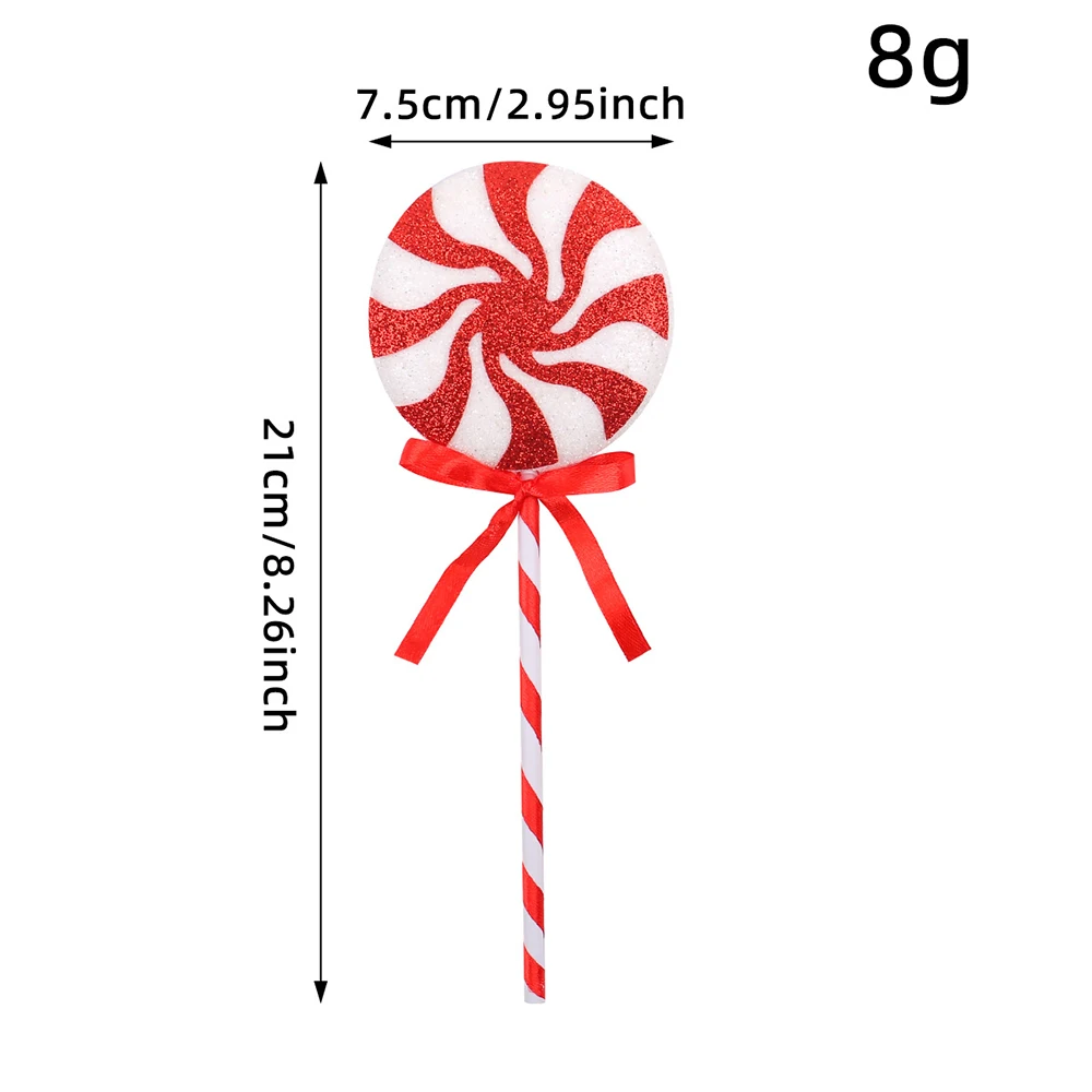 2025 New Colored Christmas Lollipop Decoration Creative Holiday Lollipop Candy Christmas Tree Decoration Props