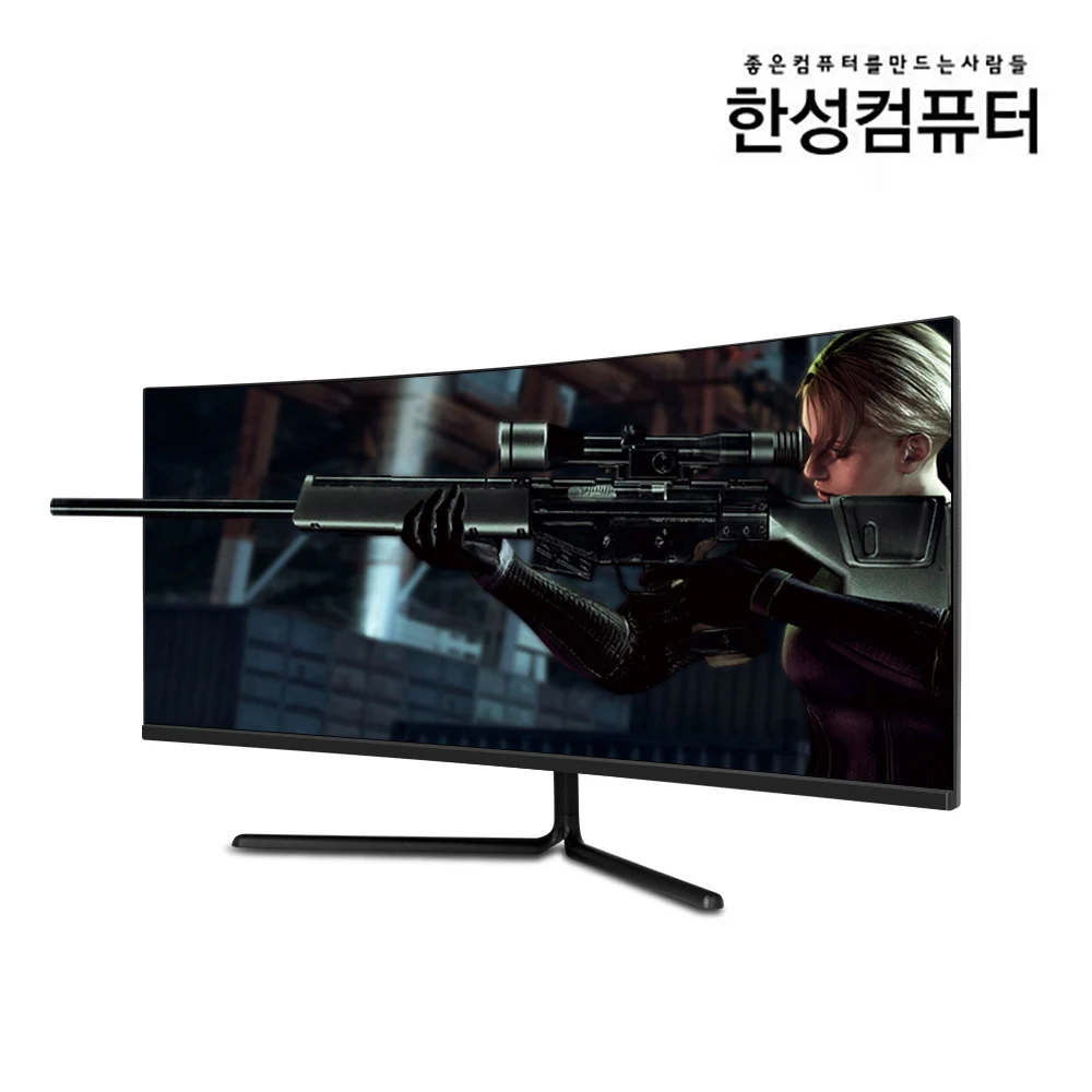 جهاز كمبيوتر هانسونج Tfg34Q10W Wqhd 120 هرتز 1500R شاشة ألعاب منحنية #4